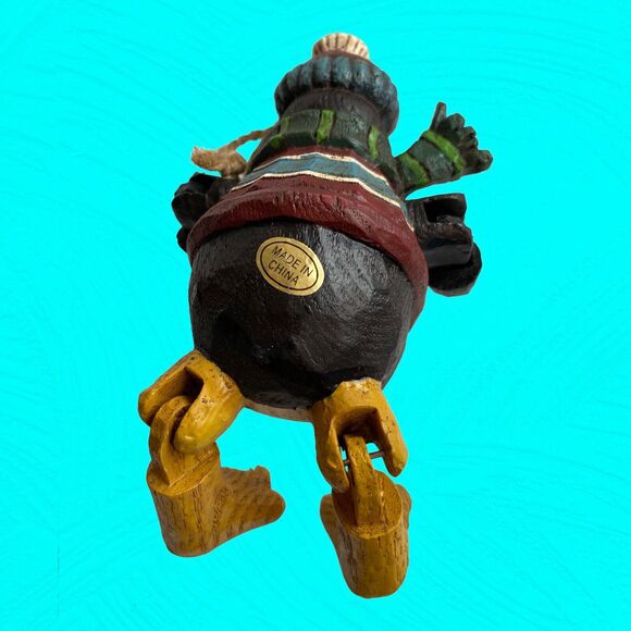 Anthropomorphic Penguin or Duck Christmas Ornament Jointed Arms, Legs Hat - Picture 4 of 6